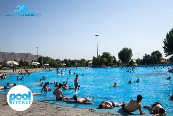 ساحل مصنوعی استخر روباز پارک آبی آزادگان تهران