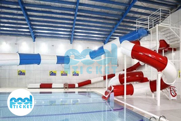 تصاویر استخر و سرسرهای آبی استخر مهرگان شیراز