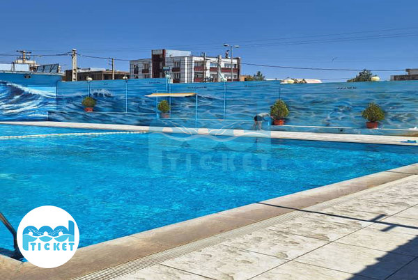 عکس استخر چهارفصل و روباز بارانا شیراز