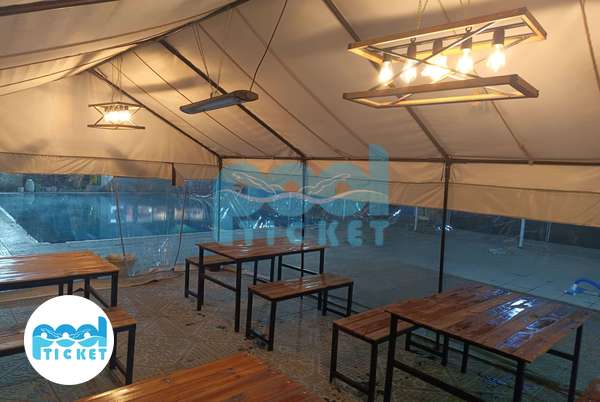 بوفه استخر چهارفصل و روباز سرو جماران تهران عکس ها