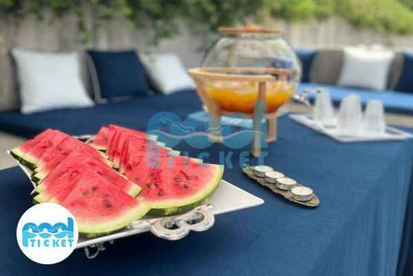 تصویر بوفه استخر چهارفصل و روباز بانوان باشگاه انقلاب بلو ویژن تهران