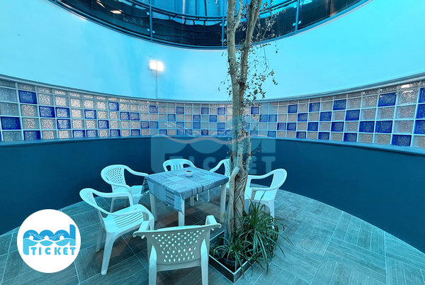 عکس بوفه استخر طاق کسری اقدسیه تهران