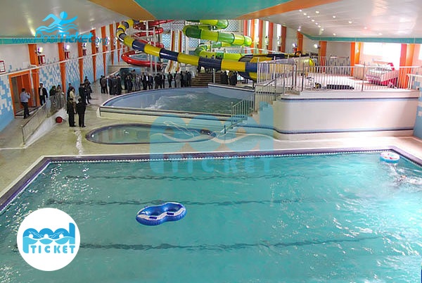 تصویر استخر پارک آبی موج های آبی باران یزد