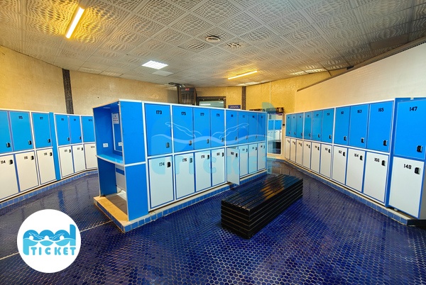 تصویر کمد‌ها و رختنکن استخر برق آلستوم تهران